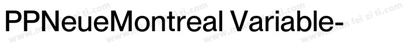 PPNeueMontreal Variable字体转换